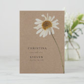 Rustikale Kraft-Trockenblütenhochzeit Einladung (Stehend Vorderseite)