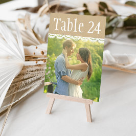 Rustikale Kraft- und Spitzen-Hochzeitsstipendiaten Einladung