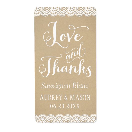 Rustikale Kraft und Spitzenweine Hochzeit Wein Gef (Vorne)