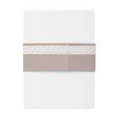 Rustikale Kraft- und Vintag-White-Lace-Hochzeit Einladungsbanderole (Rückseitenbeispiel)