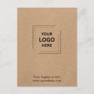 Rustikale Kraft Unternehmens-Branding-Postkarte Postkarte