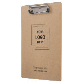 Rustikale Kraft-Unternehmensmarken-Clipboard-Gesta Klemmbrett (Links)