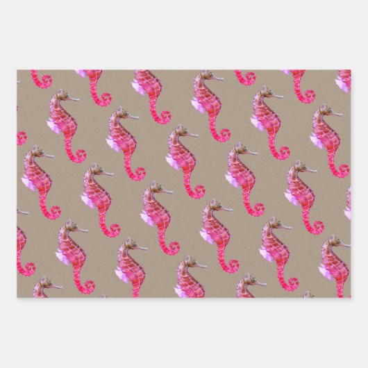 Rustikale Kraft Unterwasser-Farbenspiele Geschenkpapier Set (Vorderseite)