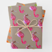 Rustikale Kraft Unterwasser-Farbenspiele Geschenkpapier Set (Beispiel)