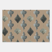 Rustikale Kraft Vintage skandinavische Papiersorna Geschenkpapier Set (Vorderseite)