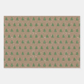 Rustikale Kraft, Wald-Weihnachtsbaumen Geschenkpapier Set (Vorderseite 3)