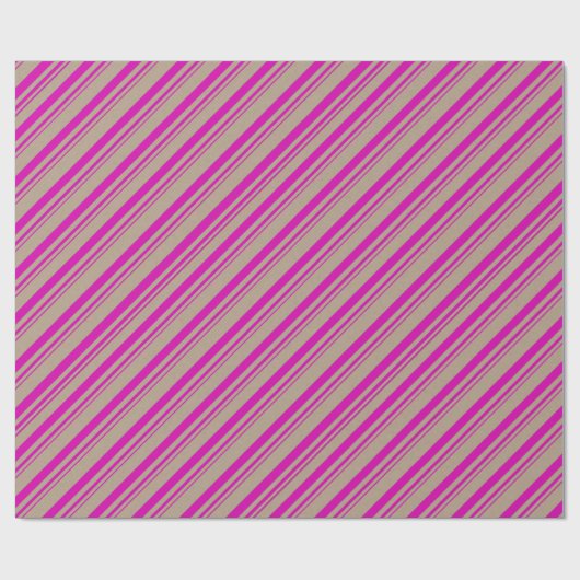 Rustikale Kraft Warme rosa Streifen Urlaub Geschenkpapier (Flach)