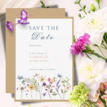 Rustikale Kraft Wasserfarben Save the Date
