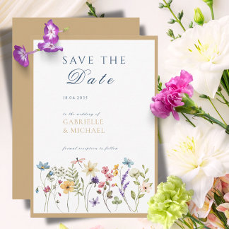 Rustikale Kraft Wasserfarben Save the Date