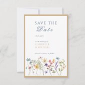 Rustikale Kraft Wasserfarben Save the Date (Vorderseite)