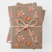 Rustikale Kraft Weihnachtsgebäck und Kekse Geschenkpapier Set (Beispiel)