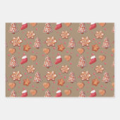 Rustikale Kraft Weihnachtsgebäck und Kekse Geschenkpapier Set (Vorderseite)