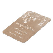 rustikale kraft Weihnachtskarte mit Laternen Magnet (Linke Seite)