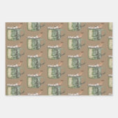 Rustikale Kraft Weihnachtskerzen Kekse & heißer Ka Geschenkpapier Set (Vorderseite 3)