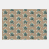 Rustikale Kraft Weihnachtskerzen Kekse & heißer Ka Geschenkpapier Set (Vorderseite 2)