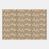 Rustikale Kraft Weihnachtslieder Silver & Gold Geschenkpapier Set (Vorderseite 3)