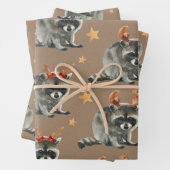 Rustikale Kraft Weihnachtsrennen unter Goldstars Geschenkpapier Set (Beispiel)