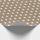 Rustikale Kraft Weihnachtsschnee Weiße Punkte Geschenkpapier (Ecke)