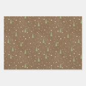 Rustikale Kraft Weihnachtswald Autos Szene Geschenkpapier Set (Vorderseite 3)