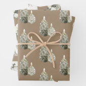 Rustikale Kraft Weißer Urlaub Dekoration Geschenkpapier Set (Beispiel)