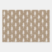 Rustikale Kraft-Weißwald-Spruce-Bäume Geschenkpapier Set (Vorderseite 3)