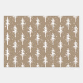Rustikale Kraft-Weißwald-Spruce-Bäume Geschenkpapier Set (Vorderseite 2)