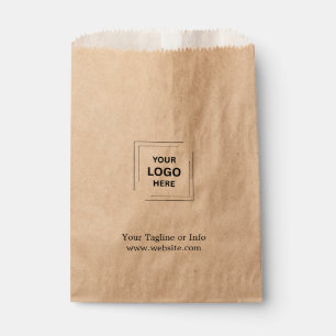 Rustikale Kraft Werbeproben-Tüte Geschäft-Logo  Geschenktütchen