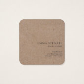 Rustikale Kraft-Wildblumen, Floral Square Biz Card (Rückseite)