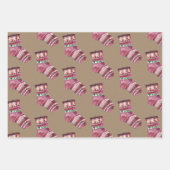 Rustikale Kraft WinterTuque Socken & Mitte Geschenkpapier Set (Vorderseite 3)