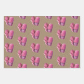 Rustikale Kraft WinterTuque Socken & Mitte Geschenkpapier Set (Vorderseite 2)