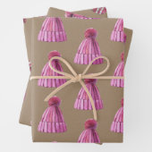 Rustikale Kraft WinterTuque Socken & Mitte Geschenkpapier Set (Beispiel)