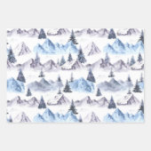 Rustikale Kraft Winterwald-Waldbaumen Geschenkpapier Set (Vorderseite 2)