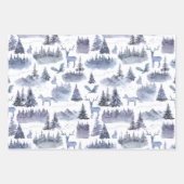 Rustikale Kraft Winterwald-Waldbaumen Geschenkpapier Set (Vorderseite)