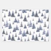 Rustikale Kraft Winterwald-Waldbaumen Geschenkpapier Set (Vorderseite 3)