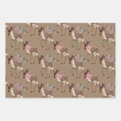 Rustikale Kraft Woodland Baby Hare Deer Moose Anim Geschenkpapier Set (Vorderseite 2)