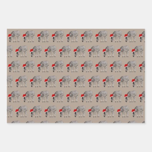 Rustikale Kraft Woodland Forest Safari Tiere Geschenkpapier Set (Vorderseite 3)