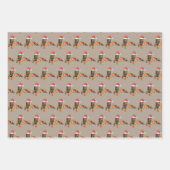 Rustikale Kraft Woodland Forest Safari Tiere Geschenkpapier Set (Vorderseite 2)