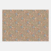 Rustikale Kraft Young Rentier im Weihnachtssüßer Geschenkpapier Set (Vorderseite 3)