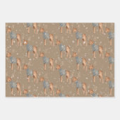 Rustikale Kraft Young Rentier im Weihnachtssüßer Geschenkpapier Set (Vorderseite 2)