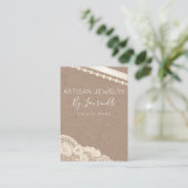 Rustikale Krafthandbücher für Schmuckstücke Visitenkarte (Stehend Vorderseite)
