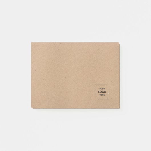 Rustikale Kraftpapier-Notizdesign mit individuelle Post-it Klebezettel (Vorderseite)