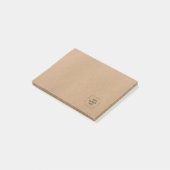 Rustikale Kraftpapier-Notizdesign mit individuelle Post-it Klebezettel (angewinkelt)