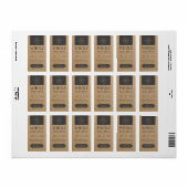 Rustikale Kraftproduktkennzeichnungen, Aufkleber Adressaufkleber (Vorne)