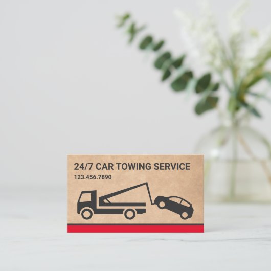 Rustikale Krafträder Visitenkarte (Stehend Vorderseite)