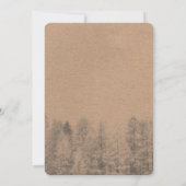 Rustikale Kraftsacken Herbstkiefern Brautparty Einladung (Rückseite)