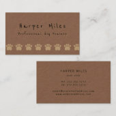 Rustikale Kraftsacker-Hundetrappy-Trainer-Visitenk Visitenkarte (Vorne/Hinten)