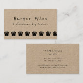 Rustikale Kraftsacker-Hundetrappy-Trainer-Visitenk Visitenkarte (Vorne/Hinten)