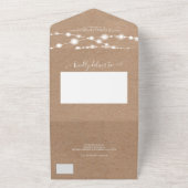 Rustikale Kraftsacklampen-Initialen schreiben Hoch All In One Einladung (Außenbereich)