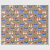 Rustikale Kraftschmetterlinge & Lady Bugs Holiday Geschenkpapier (Flach)