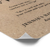 Rustikale Kraftskripte schätzen, wie viele Spielda Poster (Ecke)